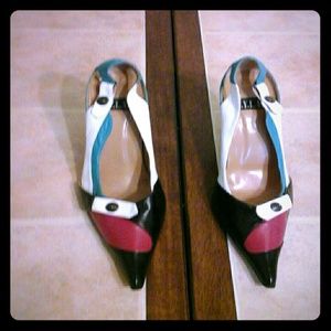 Stiletto genuine leather pump