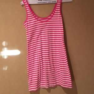 French connection pink and white striped dress