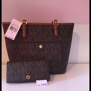 Michael Kors Jet Set Tote & Wallet (BNWT)