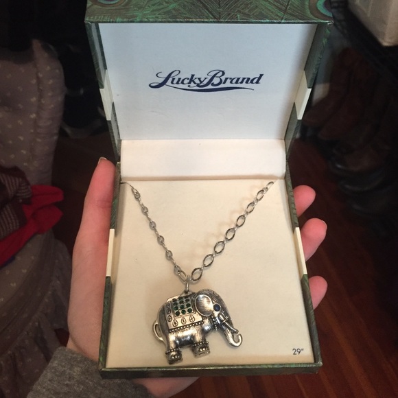Lucky Brand elephant necklace