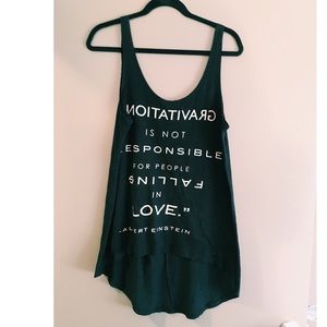 High-low Graphic tank