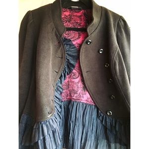 Free People Ruffled Victorian Military Jacket