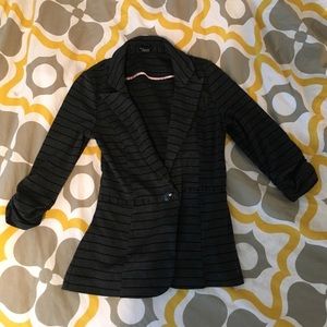 Black and grey striped blazer