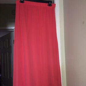 Forever 21 coral maxi skirt