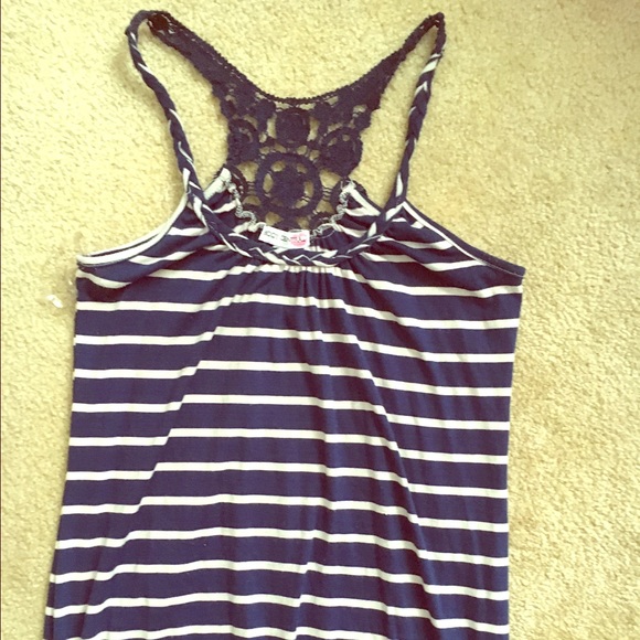 Body Central tank with crotchet detail