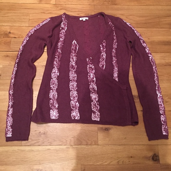 Walter silk cashmere sequined holiday sweater