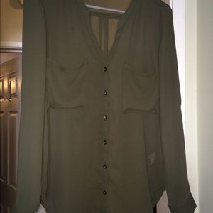 Forever 21 olive green blouse