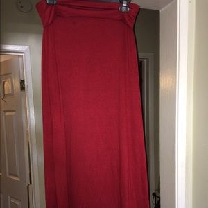 Maroon maxi skirt