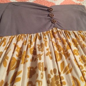 Sweetheart strapless cottony summer dress