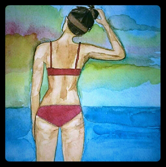 Into the Blue (Watercolor on paper)