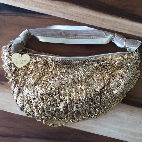 Felix Rey Gold Mesh Handbag - Picture 3 of 4