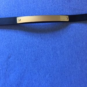 Calvin Klein leather and gold bar belt