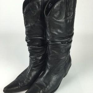 Black Cowboy Boots- size 10. Excellent shape!