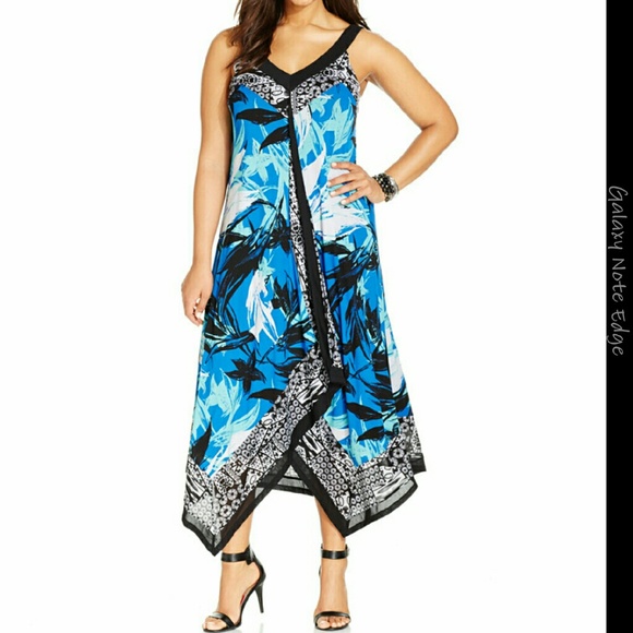 Style & Co. Dresses & Skirts - NWT Style&co. Plus Size Printed Cascade Maxi Dress