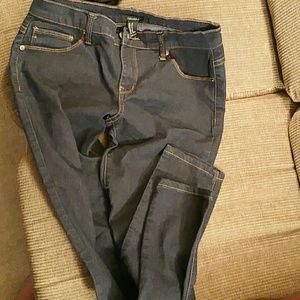Dark wash skinny jeans