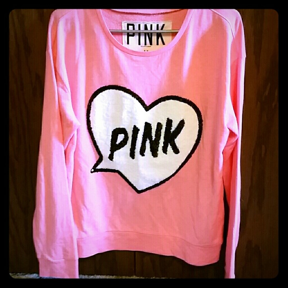 VS PINK sequin crew