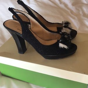 Kate spade size 6 galore black/glitter