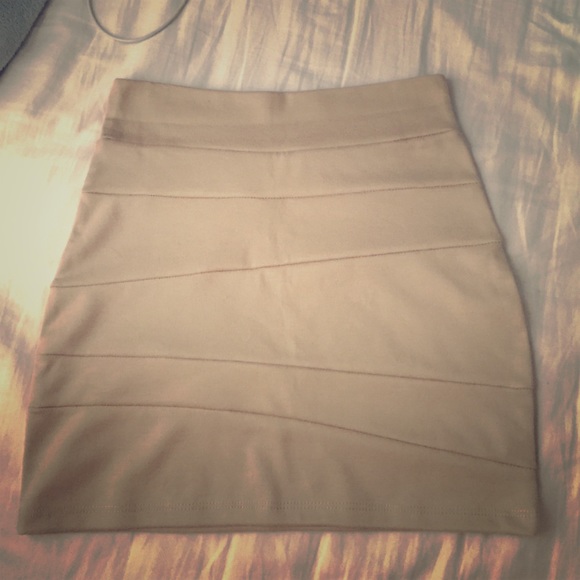 Tan bandage skirt