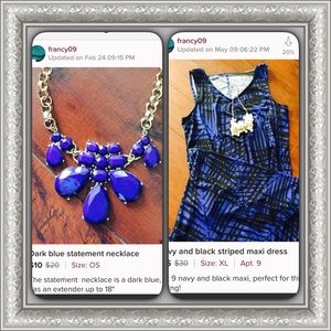 Ruby bundle: Navy& Black bundle w/ navy necklace