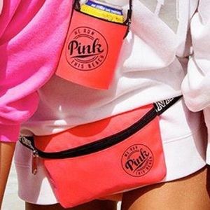 PINK fanny pack and Coozi