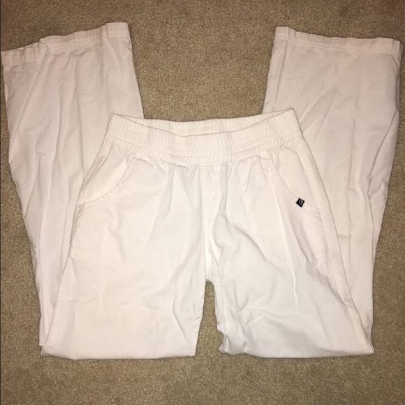 White Volcom cotton beach pant