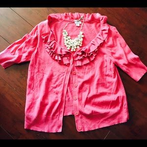 Pink Ruffles cardigan