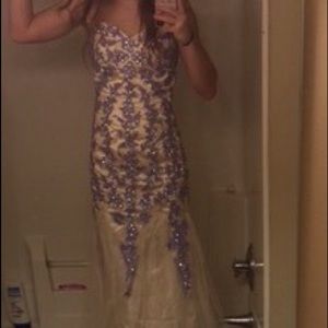 Beautiful lilac/nude mermaid prom/pageant dress