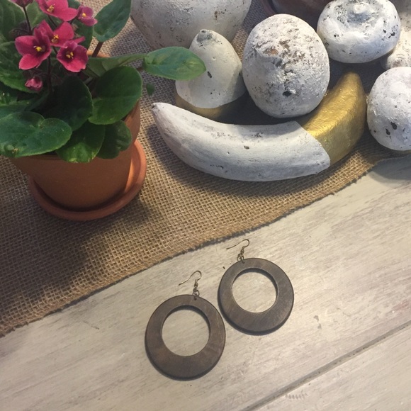 Boho wood hoops