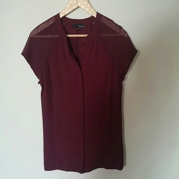 Ro&De wine colored blouse