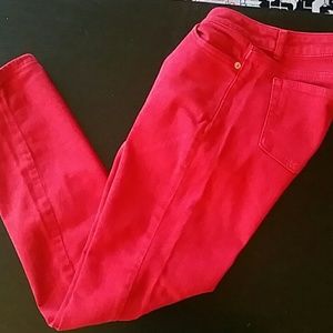 Red Michael Kors straight leg jeans size 6 Petite. Fits small.