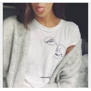 NWOT Margie Pizza Forever Tee White or Black