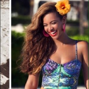 Tropical Garden Cropped  Bustier