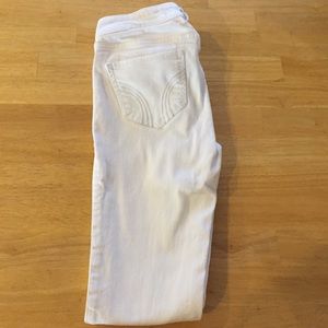 Hollister white skinny jeans