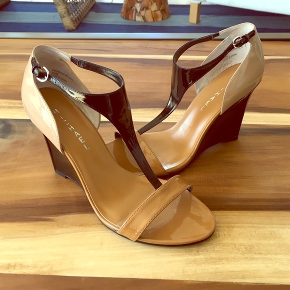 Michael Kors patent leather wedge