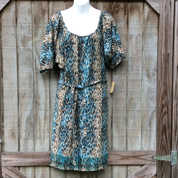 Short Sleeve Cozy Sweater Women's Dress B2 - Picture 2 of 4