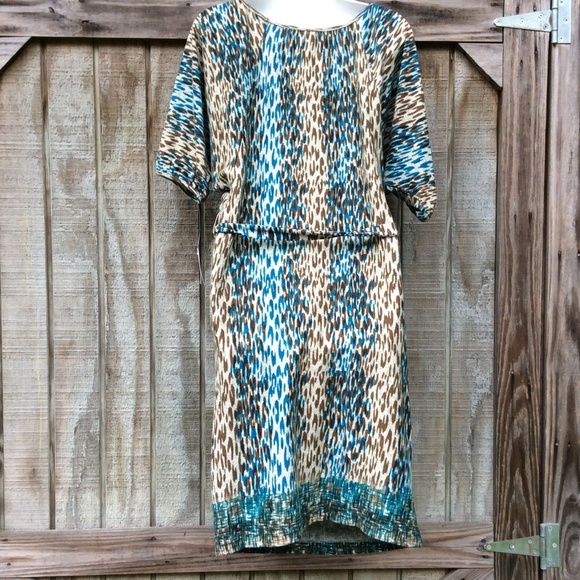 Short Sleeve Cozy Sweater Women's Dress B2 - Picture 3 of 4