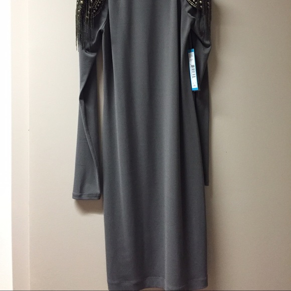 Alice&Olivia off the shoulder stud chained dress - Picture 2 of 4