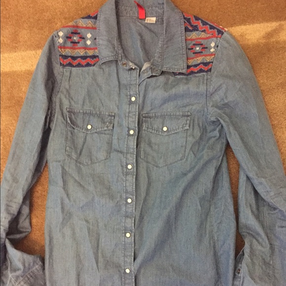 Tribal chambray shirt