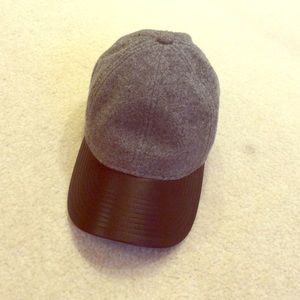 J.Crew Leather & Wool baseball cap