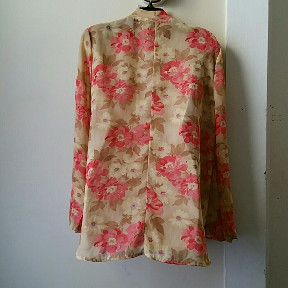 VINTAGE Floral Robe/Kimono SZ L - Picture 3 of 4