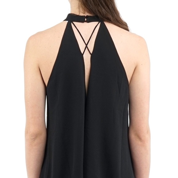ROUND NECK HALTER TUNIC TOP - Picture 3 of 4