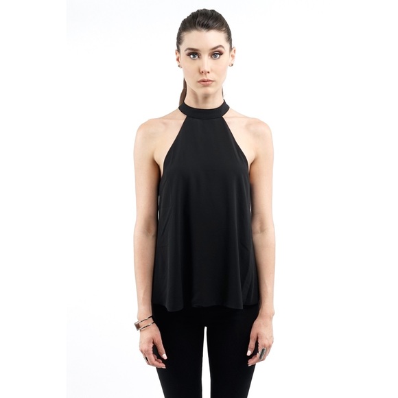 Style Link Miami Tops - ROUND NECK HALTER TUNIC TOP