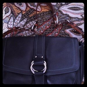 Authentic leather black coach purse