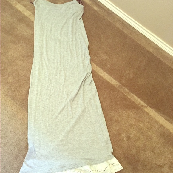 Grey maxi with eyelit hem