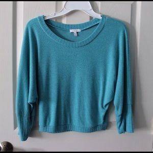 3/4 sleeve sweater in teal