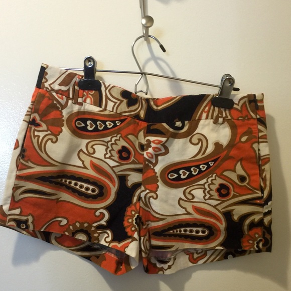 JCrew City Fit Retro Paisley Shorts Sz2