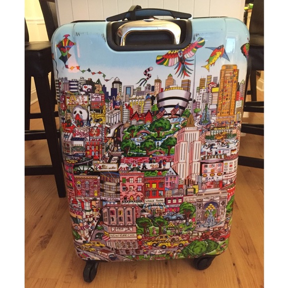 fazzino large suitcase rolling New York City NYC