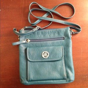 Teal cross body purse