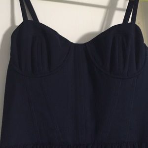 Silk chiffon dress with corset top