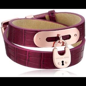 Mk wrap leather bracelet